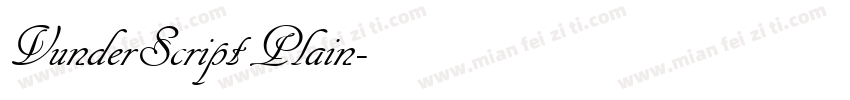VunderScript Plain字体转换